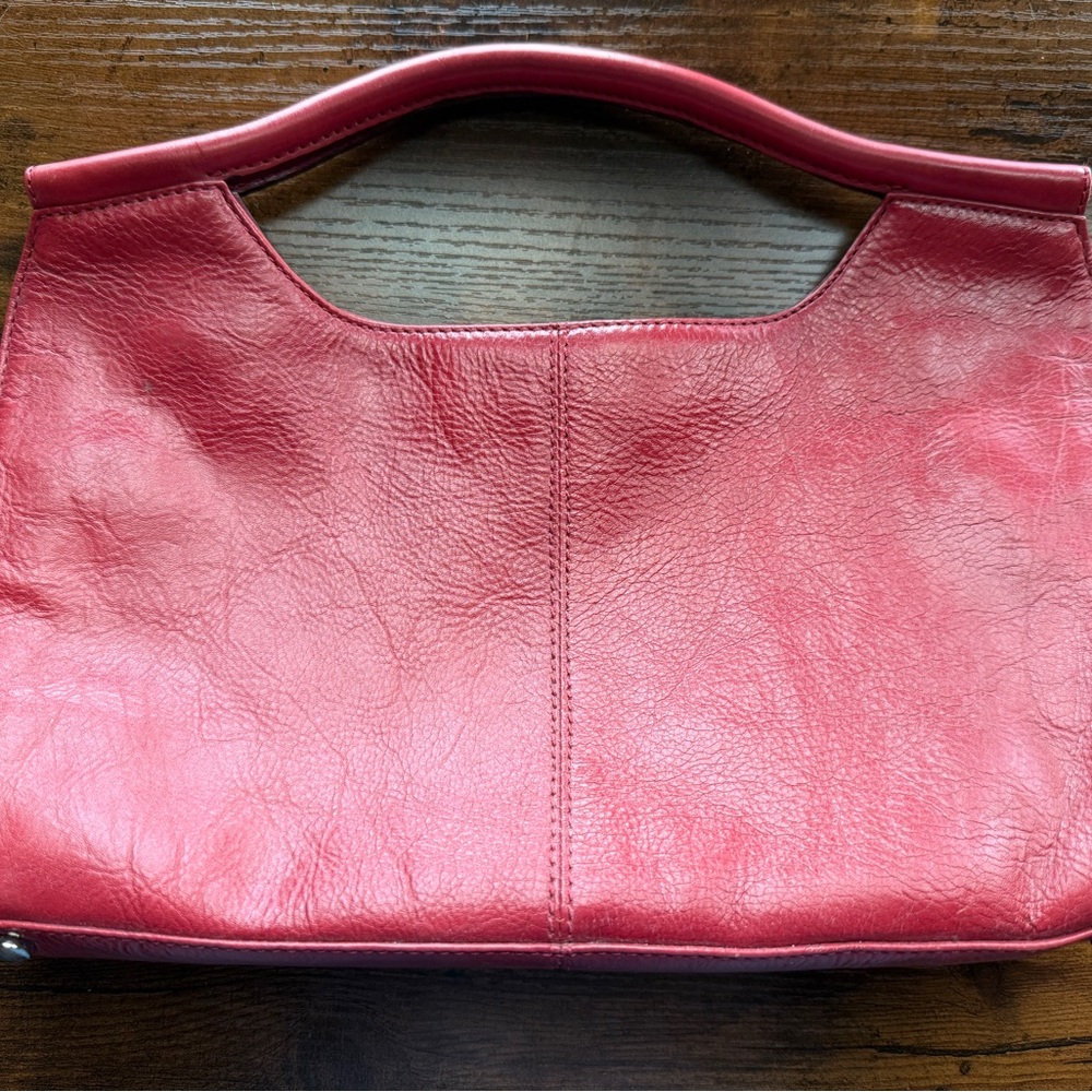 HOBO clutch red leather bag